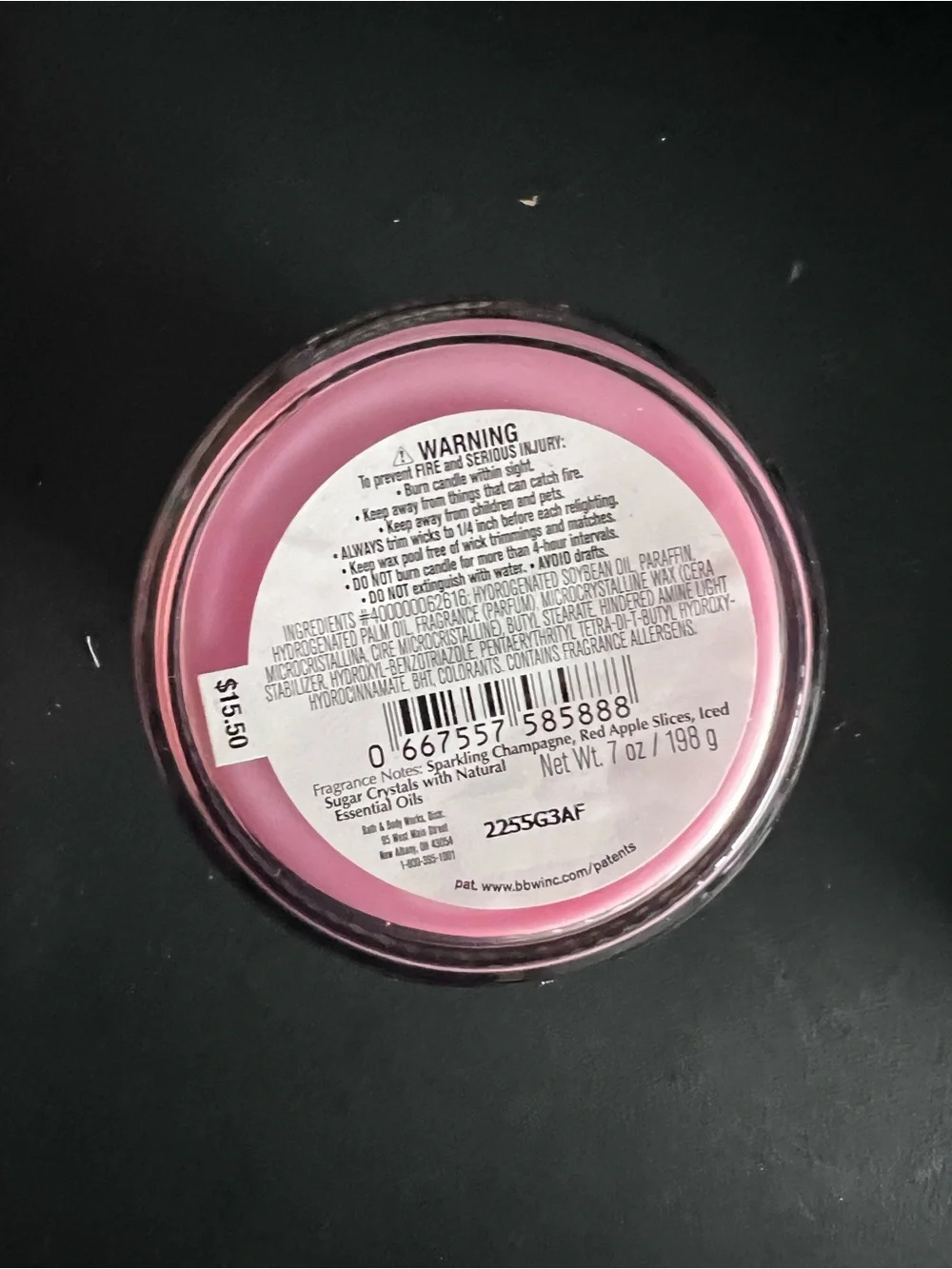Bath & Body Works Merry Mimosa Singke Wick Scented Candle - Pink